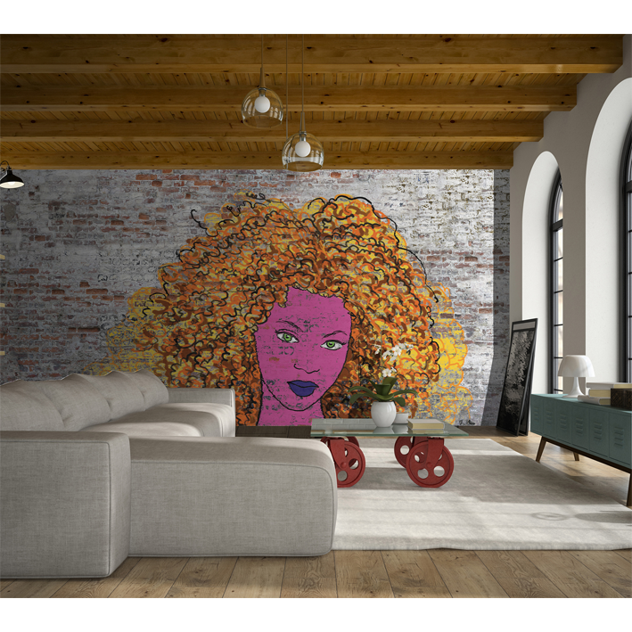 AFRO GRAFF SUR BRIQUES