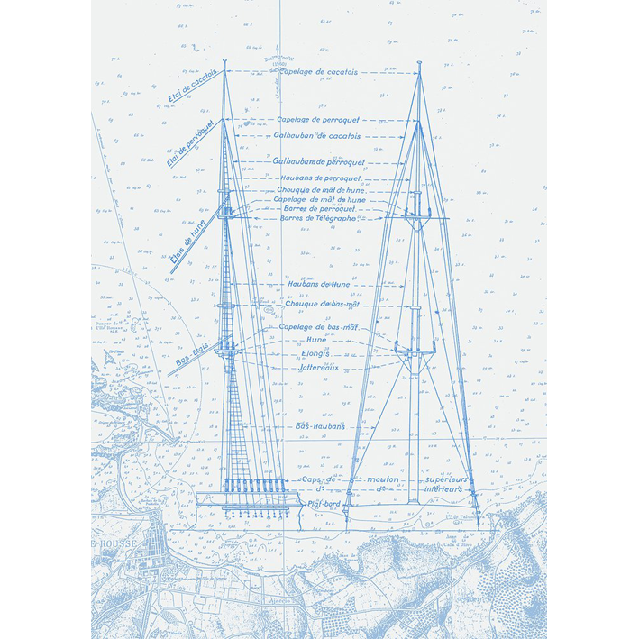 ON THE GIB BLUE ON WHITE BACKGROUND